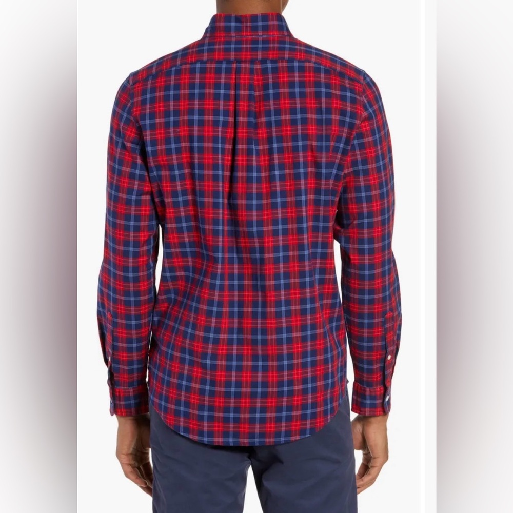 Vineyard Vines PACIFIC AVENUE TUCKER SLIM FIT SPORT SHIRT IN CALYPSO RED Size XL - Picture 4 of 13
